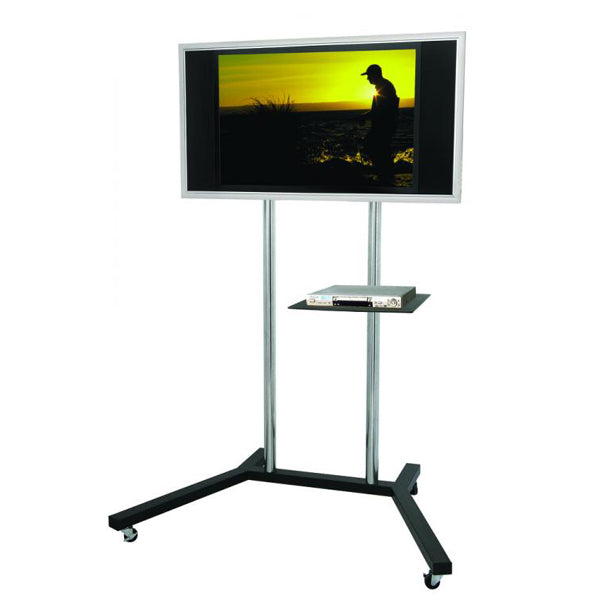 Support TV mobile TygerClaw de 22 à 60 pouces avec support de montage TV et étagère DVD