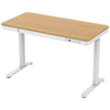 TygerClaw Sit-Stand Desk with USB Ports and Storage in Brown