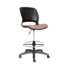TygerClaw Adjustable Rolling Swivel Stool with Backrest
