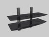 TygerClaw Double Wide Layers DVD Stand with Black Color Glass