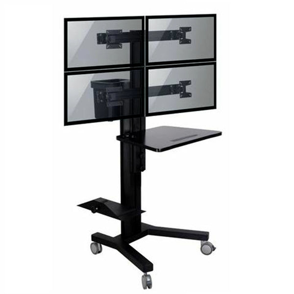 TygerClaw Mobile 4 TVs Stand with PC holder