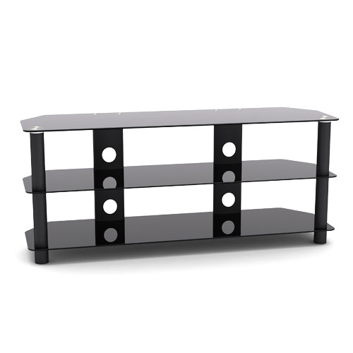 TygerClaw 3-Layers TV Stand with Black Heavy Duty Glass