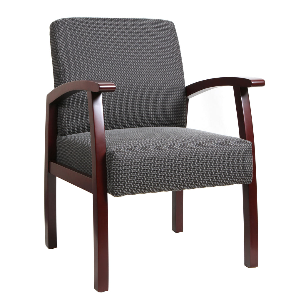 TygerClaw Mid Back Fabric Guest Chair (Mahogany)