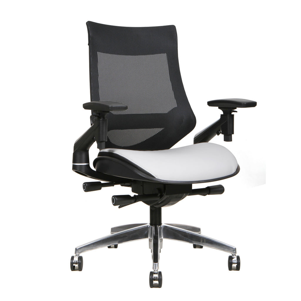 TygerClaw Mesh Mid Back and Bonded Leather Seat Office Chair