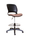 TygerClaw TYFC3307 Adjustable Rolling Swivel Stool with Backrest